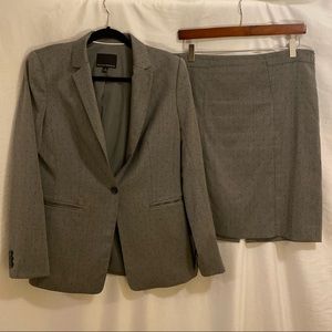 Gray Banana Republic Skirt Suit